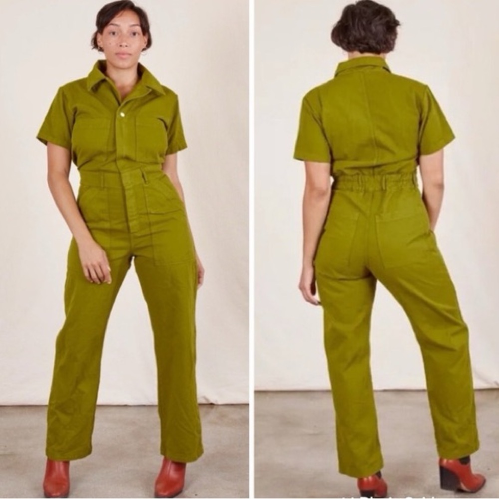 BIG BUD PRESS SHORT SLEEVE JUMPSUIT - OLIVE GREEN